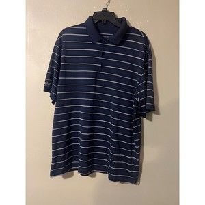 Nike Golf Dri-fit Mens Polo Size Large Blue‎ Striped